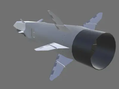 Zircon 3M22 Missile Low-poly 3D model