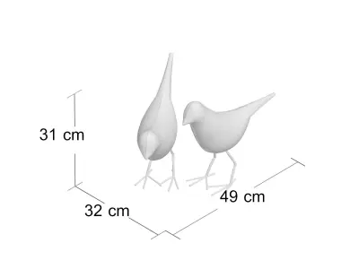 Gardner Bird Figurine Animal 3D model