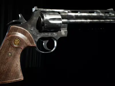 PBR - Western 357 Revolver  - Game-Ready 3D Asset Low-poly 3D model