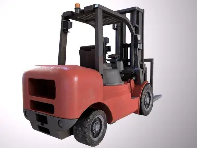 Forklift - Game ready model Low-poly 3D model