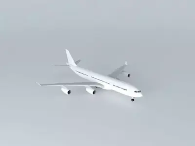 Template Airbus A340 200 Free 3D model