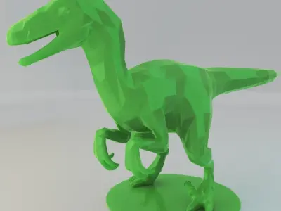 Low Poly Raptors Pack Free 3D print model