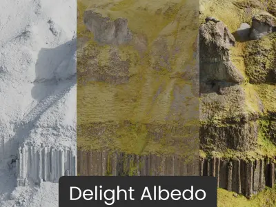 Mountain Cliffs Module - 3D PBR Model 3D model