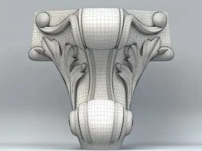 Furniture leg 007 Free 3D model