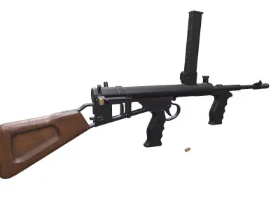 Owen Gun MK 2 Low Poly PBR Low-poly 3D model