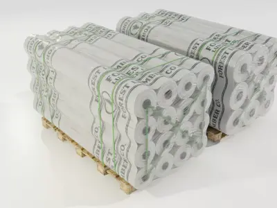 Lumber Wrap Rolls 3D model