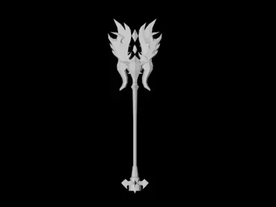 Corrupted Holy Scepter Low-poly 3D model