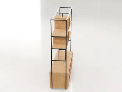 Furniture Modern Shelf 2 3D model