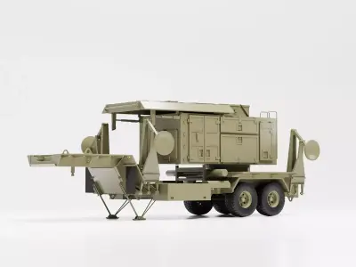 Trailer Radar MPQ-53 Patriot 3D model