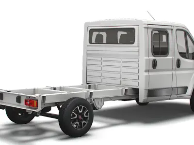 Fiat Ducato Chassis Truck Crew Cab 4035 WB 2022 3D model