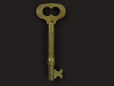 SCP 005 The Skeleton Key Low-poly 3D model