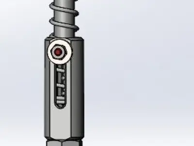 Long lock screw machine 3D model