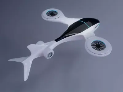 Futuristic Sci-Fi Drone 3D Model  3D model