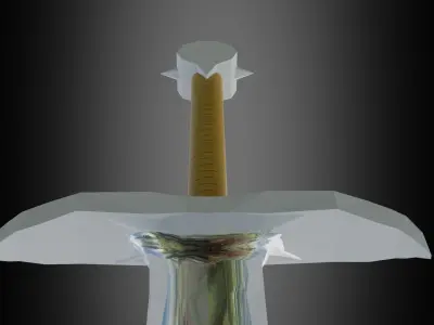 sword low-poly game ready of lord of rings Low-poly 3D model
