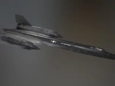 SR-71 PBR low-poly model Low-poly 3D model