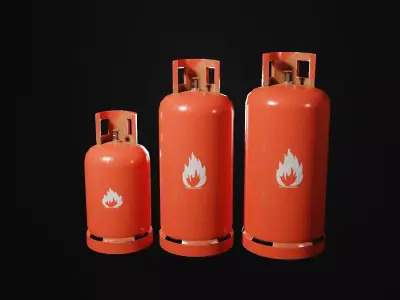 Low - Poly Gas Bottle 3d Model by Nikdox Low-poly 3D model