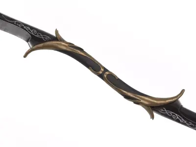 Two Blade Ancient Sword 3D model
