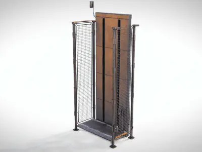 Industrial Elevator PBR Low-poly 3D model