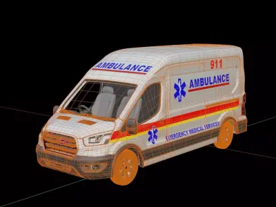 Ford Transit Ambulance 3D model