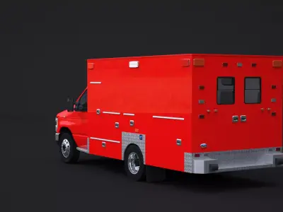 E-Series EMS Ambulance Truck 3D model