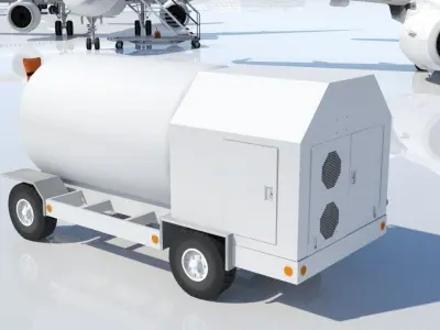 Airstarter ACE 500 ground support airport equipment Low-poly 3D model