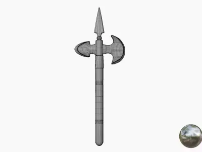 Melee Axe Low-poly 3D model