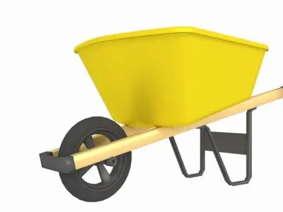Wheelbarrow Cart 3D model