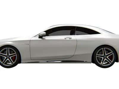 Mercedes-Benz S63 AMG Coupe 2020 Low-poly 3D model