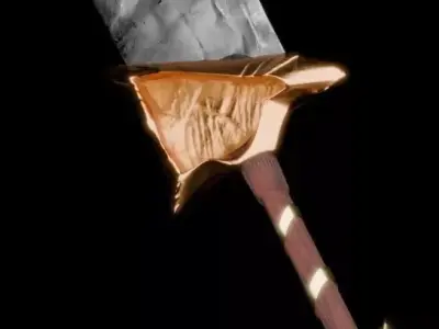 Fantasy sword 3D model Low-poly Free low-poly 3D model