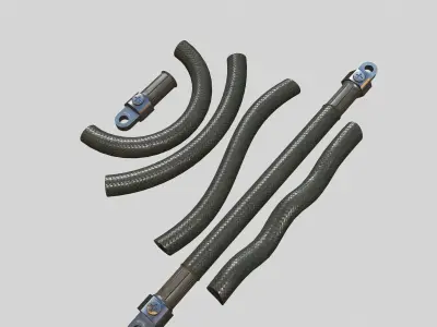 Hydraulic pipeline V2 3D model