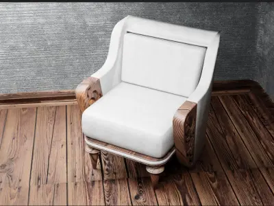 patterned sofa Low-poly 3D model