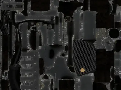 GAME READY TAURUS REVOLVER PBR RIGGED Low-poly 3D model