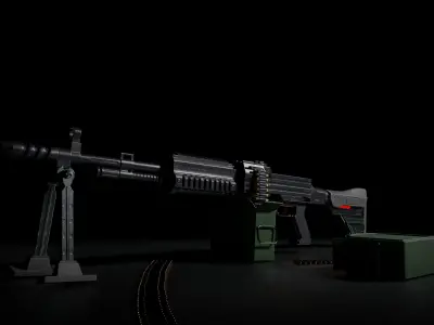 DPR LMG Low-poly 3D model