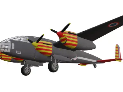 Breguet Bre 482 Low-poly 3D model
