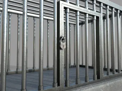 Cage PBR prison cell Low-poly 3D model