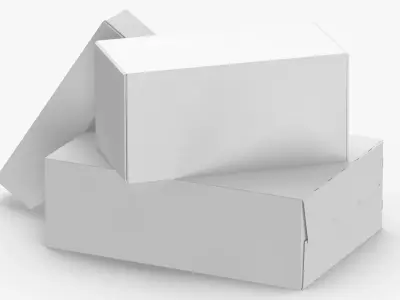 Cardboard Box Set 01 06 3D model