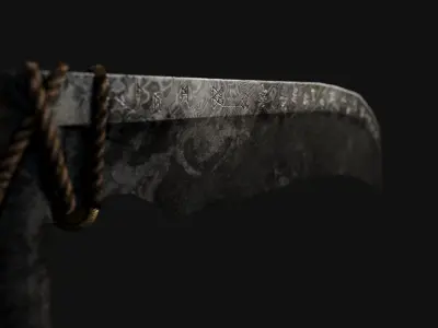 Witchs Hand Scythe Low-poly 3D model