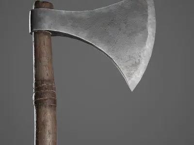 Headsman Axe Low-poly 3D model