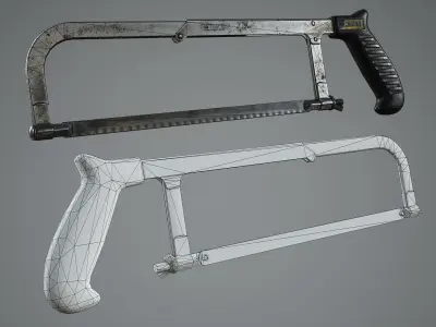 Hacksaw Low-poly 3D model purchase