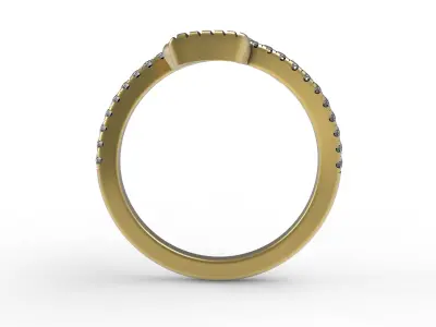 Antique Micro Prong Set Arrow Ring 3D print model