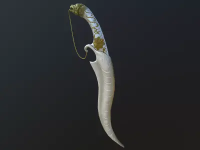 Dagger Low-poly 3D model 10