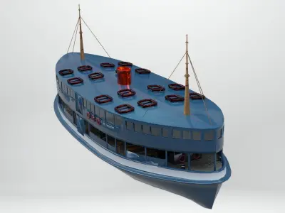 Ferri Ship Low-poly 3D model