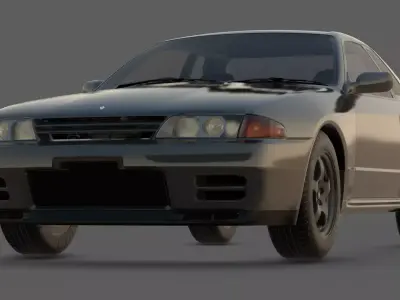 1989 Nissan Skyline GT-R R32 3D Model  The Original Godzilla Low-poly 3D model