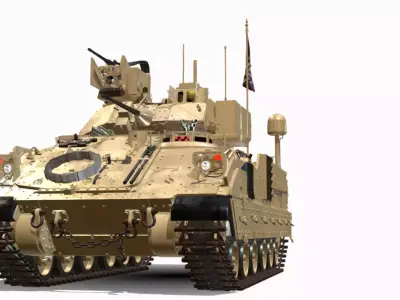 BRADLEY M3A3 XM153 CROWS Low-poly 3D model