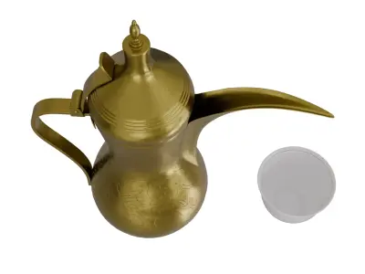 Ramadan - Islamic Coffee Pot -Dallah- with Porcelain Cup 3D model