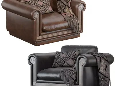 Armchair en arabe 3D model