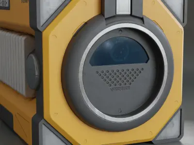 Sci-Fi Crate Free low-poly 3D model