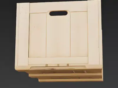 Realistic Classic Wooden Crate 3D Model Low-poly 3D model