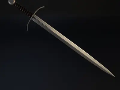 Medieval Sword XVIIIa type according Oakeshotta 3D model