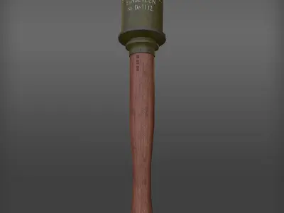 M24 Stick Grenade Low-poly 3D model purchase